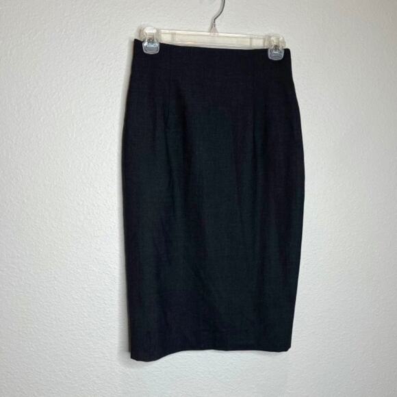 Ann Taylor Size 4 Dark Gray Wool Pencil Skirt - Picture 1 of 12